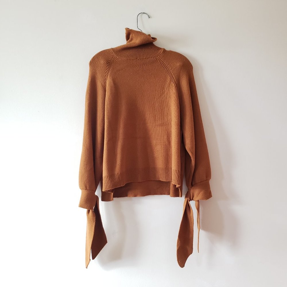 Zara Brown Turtleneck Sweater Small